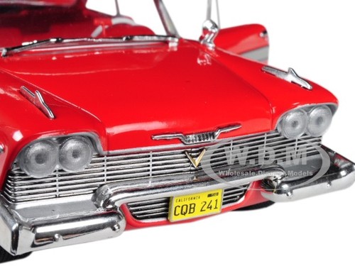 1958 PLYMOUTH FURY RED "CHRISTINE" 1983 MOVIE 1/24 DIECAST CAR GREENLIGHT 84071 - Picture 5 of 6