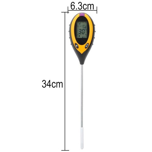 5 in 1 Soil PH Tester Garden Plant Lawns 300C Sunlight Light Moisture Test Meter - Picture 24 of 26