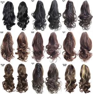 40CM-Synthetic-Small-Wave-Ponytail-Hair-Piece-Clip-in-Claw-On-Hair-Extensions-SN