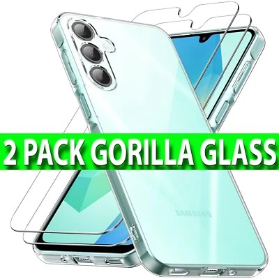 SBOX For Samsung Galaxy A16 Case, Slim Clear Silicone Phone Cover & Screen Protector