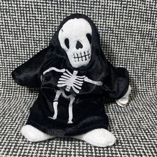 Ty Beanie Baby - Creepers the Skeleton 2001 Tag 2000 Heart Fall Autumn Halloween