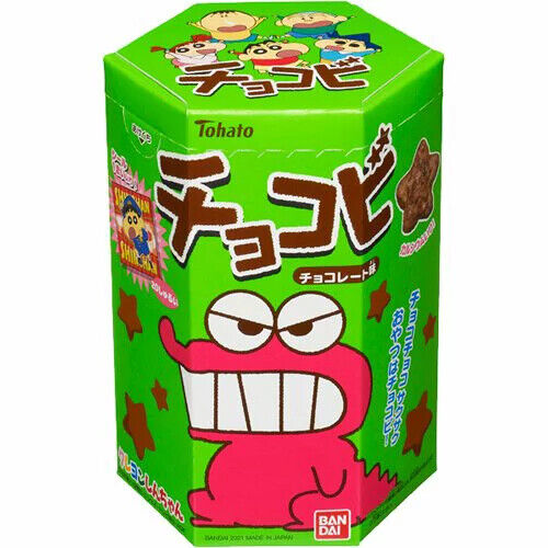 Chocobi, Crayon Shin-chan, star shaped chocolate biscuit - tohato 1box 25g ,1,2,