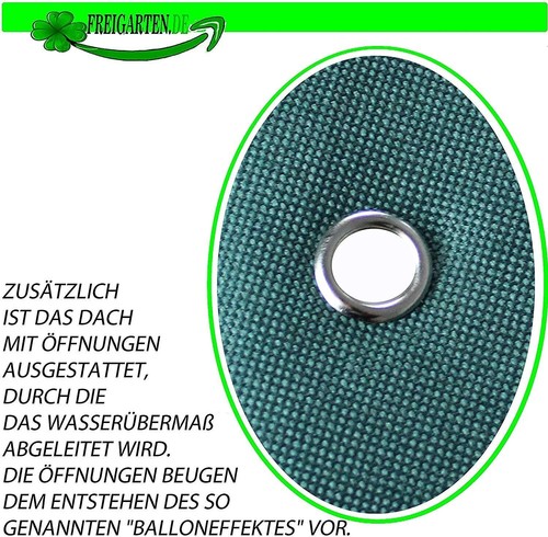 Ersatzdach für Pavillon Garten Ersatzbezug Pavillondach PVC wasserdicht 3x3m M1 - Bild 7 von 41