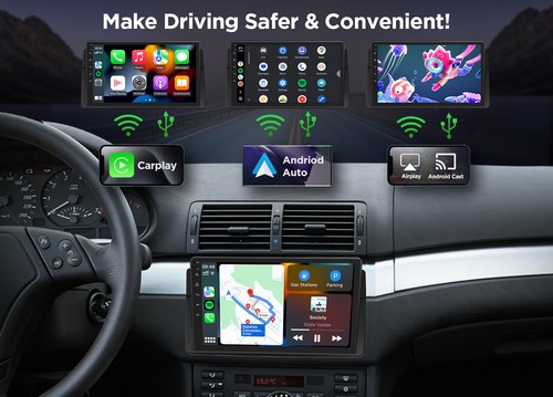 CAM+OBD+DVR+ For BMW E46 M3 9" Android 13 Car Radio Stereo GPS Bluetooth CarPlay - Picture 4 of 20