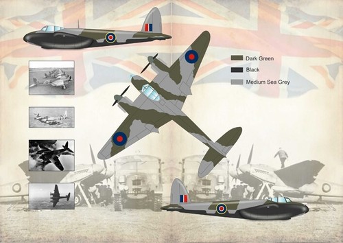 Calcomanía impresa escala 48-086 para avión 1:48 DeHavilland Mosquito parte 2 tobogán acuático - Imagen 9 de 24