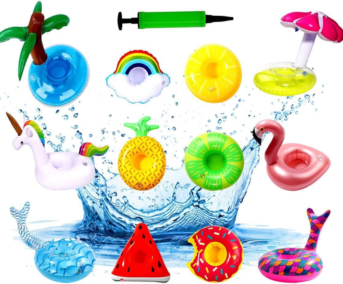 12 Packs Inflatable Drink Holder, Inflatable Cup Pool Drink Holder, Pool Party - Picture 9 of 12