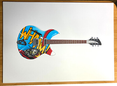 Original illustration - Paul Weller's Rickenbacker 330 WHAAM! guitar