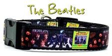 The Beatles dog collar handmade adjustable buckle 1" or 5/8" wide or leash 