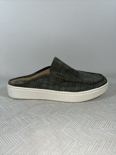 Sofft Damen Somers Mokassins Sneakers Slipper geprägtes Wildleder Pantoletten grün 8M Freizeit