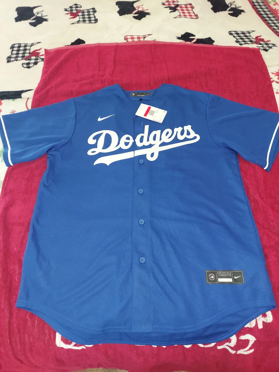 Los Angeles Dodgers Jersey Nike Cool Base Blue Mens Large Cody Bellinger  MLB