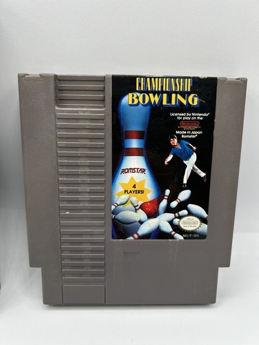 Vintage 1989 Nintendo NES CHAMPIONSHIP BOWLING Original Box Nice!! Tested - Picture 3 of 11