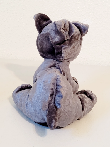 Vintage Josit Enterprises Rubber Face Gray Puppy Dog Stuffed Animal Plush 7" - Picture 6 of 7