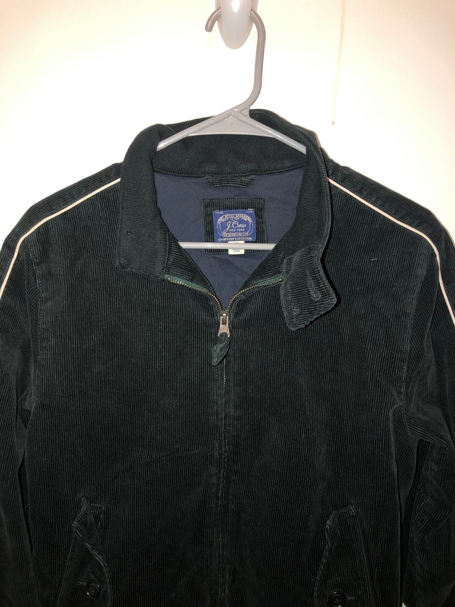 J Crew Harrington Mens XS Black Varsity Jacket in Corduroy