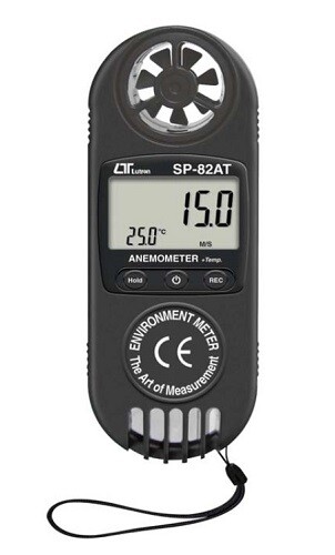 WINDMESSGERÄT 2-IN-1 ANEMOMETER LUFTSTROM WINDGESCHWINDIGKEIT SURFEN WM6 - Picture 1 of 3
