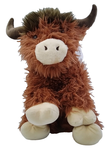 Weg zum Feiern 14" langhaariger Stier Plüschtier Kuscheltier Geburtstag Urlaubsgeschenk - Bild 3 von 5