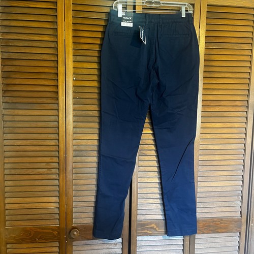 Hurley Herrenhose Größe 28 x 32 blau vorne flach Logo Knopf Münztasche gerade - Bild 2 von 16