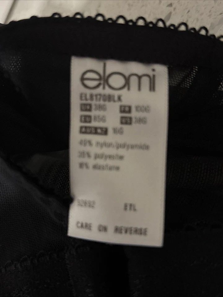 Sutiã Elomi US 38G preto e rosa bolinhas rosa arcos - Imagem 3 de 3