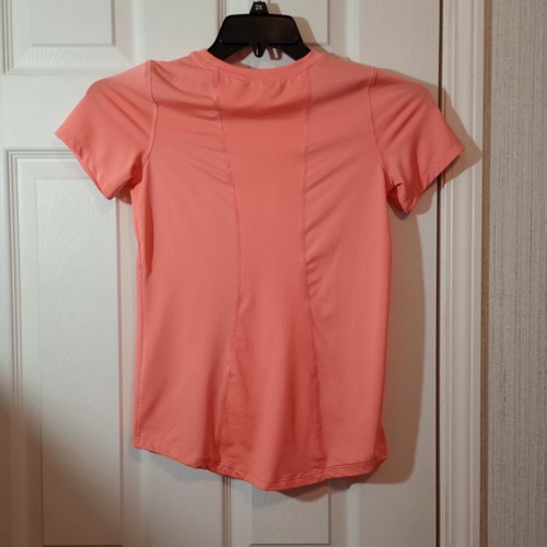 Danskin Now Girls Drimore T-Shirt Size L 10-12 Coral Short Sleeve Breathable EUC - Picture 2 of 13
