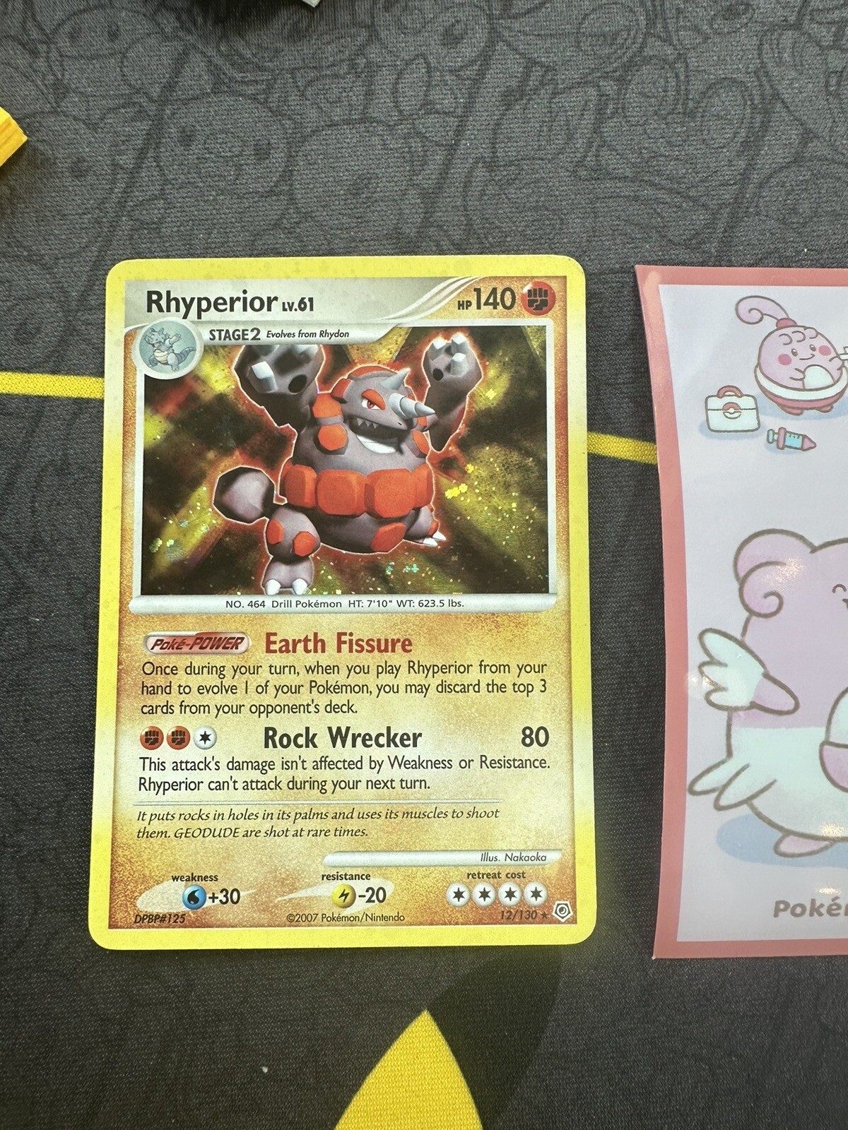 Pokémon Card Rhyperior LV.61 12/130 Diamond & Pearl Holo 342💎NM💎