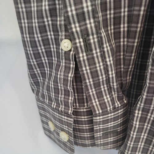 Eddie Bauer Shirt Mens Medium Gray Plaid Long Sleeve Button Down Casual Flannel - Picture 7 of 14
