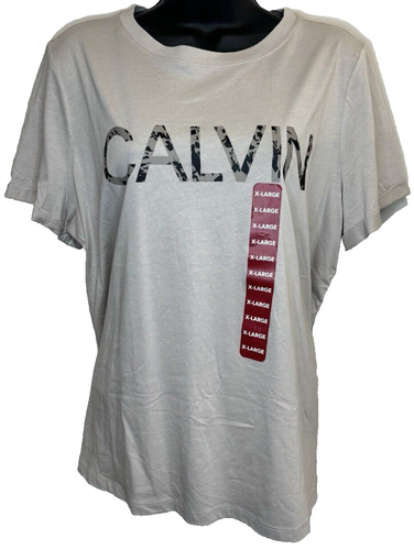 Calvin Klein Womens Beige Logo Basic Short Sleeve T-Shirt Size XL - Picture 4 of 9