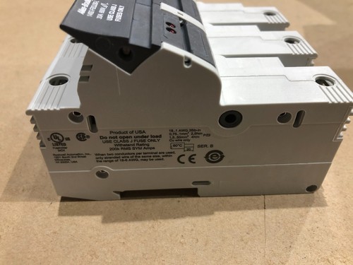 NEW in Box (2) ALLEN BRADLEY 1492-FB3J30-L 3 pole 600v 30a din mount fuse holder - Picture 11 of 14