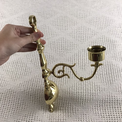 Gold Wall Sconce Brass Baldwin American Museum Collection Large Single Arm - Picture 2 of 5