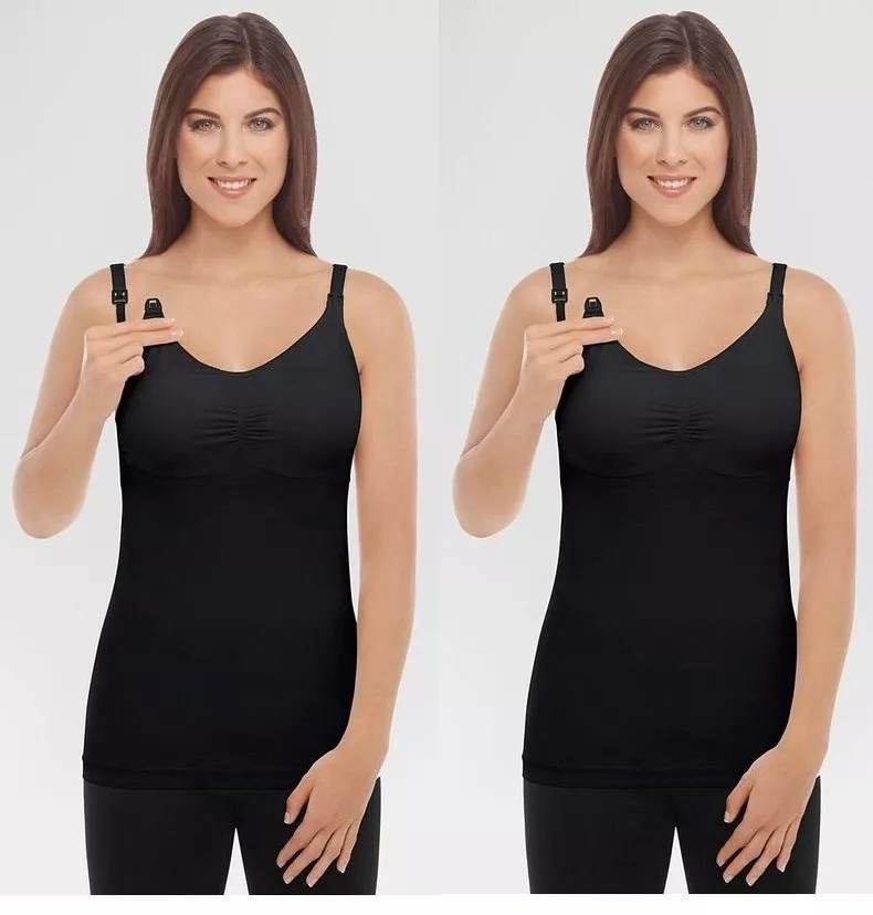 Medela Women's slimming nursing camisole removable pads size large