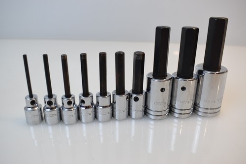 Cat Tools 214-6142 Juego de 10 piezas SAE Hex Bit Socket Driver con riel Caterpillar - Imagen 4 de 8