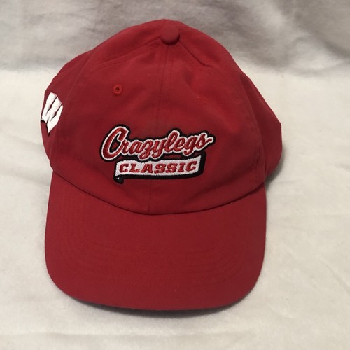 2019 Red Wisconsin Badgers Crazylegs Classic Hat Adjustable Hook & Loop One Size - Picture 4 of 6