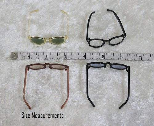 1/3 BJD Gafas Gafas Gafas Gafas de sol Monturas negras y lentes transparentes 52 - Imagen 6 de 6