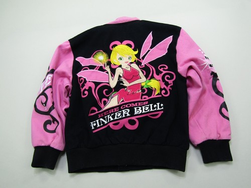Tinker Bell Bomber Jacket Girls Small 5-6 "Here Comes Tinker Bell" Toon Studio - Picture 16 of 17