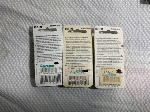 3 packs Bussman Max Fuse BP/Max-30-RP - 30 AMP MAXI Blade Fuse - Picture 2 of 2