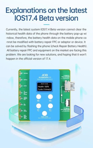 JC Q1 Battery Health Quick Board For iPhone 11-15 Modify Battery Efficiency - Picture 9 of 21