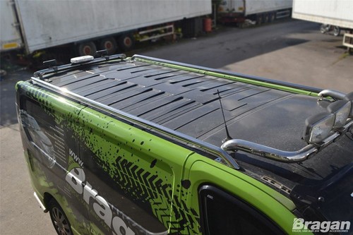 Stainless Steel Roof Rails For Mercedes Vito Viano SWB 2014+ Polished Top Rack - Picture 4 of 6