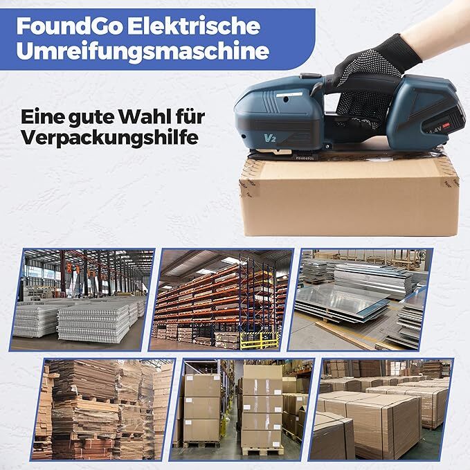 Umreifungsmaschine Akku Umreifungsgerät Handheld Bandspanner für 13-16mm PETPP