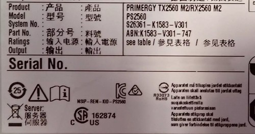 Fujitsu Primergy RX2560 M2 1-2 E5-2600v4 CPU 24-DIMM 4x 3.5" Bay CTO Rack Server - Picture 5 of 5