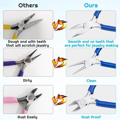 8 Alicates De Joyería Herramientas De Fabricación De Joyas Con Alicates De Punta - Bild 3 von 8