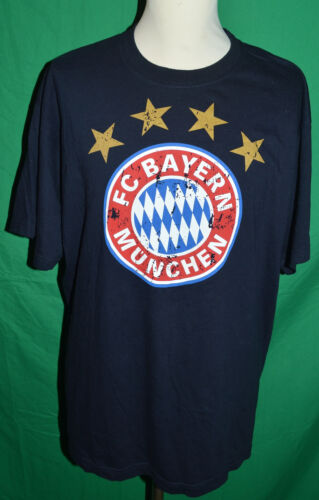 T-Shirt vom FC Bayern München, Größe XL, Dunkelblau , Logo + 4 Sterne