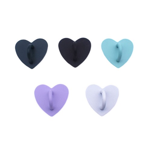 Adhesive Metal Heart Phone Charm Holder Phone Case Finger Ring Stand Hook Buc Wa - 第 1/16 張圖片