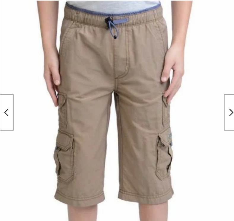 UNIONBAY NIÑOS LIGEROS CARGO CINTURA ELÁSTICA PANTALONES CORTOS (BEIGE LEÓN 8) NUEVO CON ETIQUETAS Foto 3 de 4