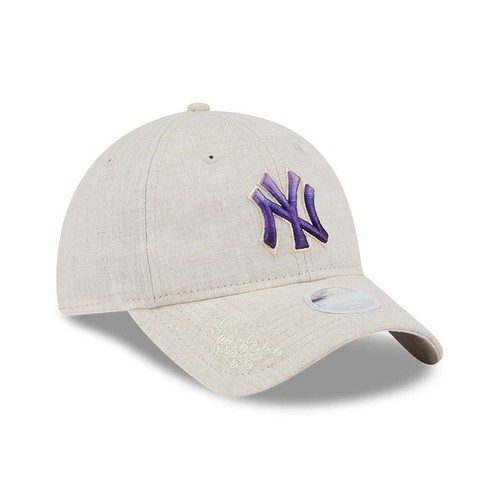 New Era Women's 9TWENTY Floral Visor New York Yankees Linen Beige 14542006 - Picture 3 of 7