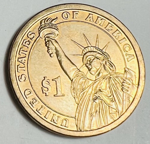 2010 One Dollar US $1 Presidential Coin James Buchanan 15th Golden Color - Picture 2 of 2