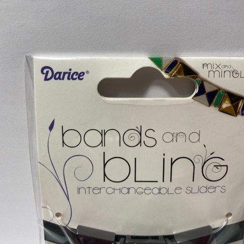 Darice Bands and Bling Mix Mingle Jewelry Charm Sliders Pyramid 2 Pack Black - Picture 2 of 12