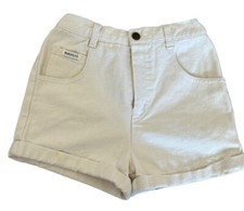 Vintage 80s Baby Guess Kids White Denim Jean Shorts Size 6Y