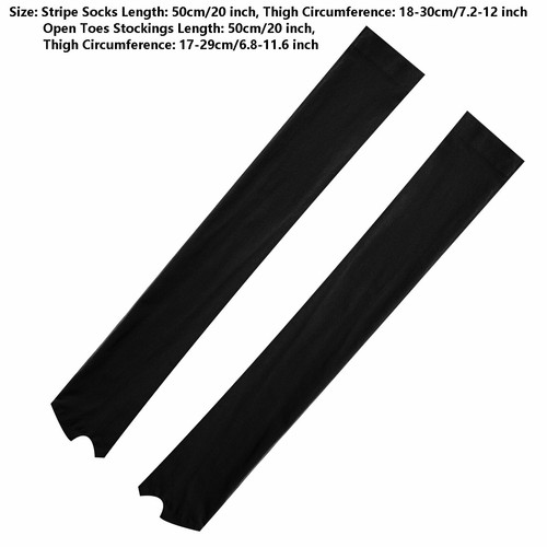 1 Pairs _Men's_Long Tude Socks Spring Sport Stripe Over Knee Length Calf Short - Picture 36 of 88