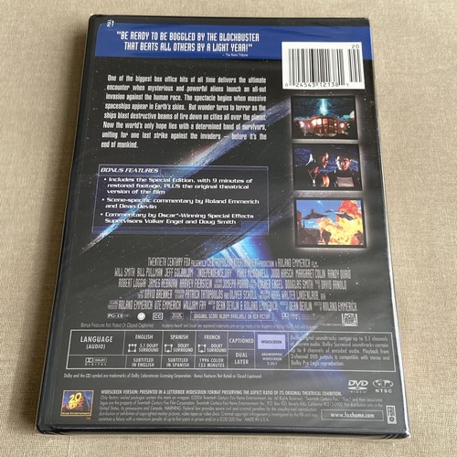 Independence Day (1) (DVD 1996 NEW) Will Smith Bill Pullman Jeff Goldblum Hirsch - Picture 2 of 6