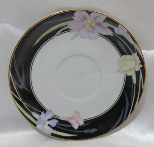 Mikasa Charisma Black L 9050 Cup & Saucer Set Gold Trim 1983 - 1997 - Picture 10 of 17