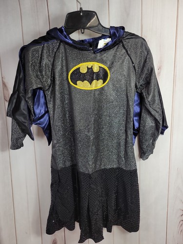 Batgirl Costume Girls XL Rubies DC Comics 10 12 Hood Ears Dress Skirt Cape Mask - Picture 3 of 10