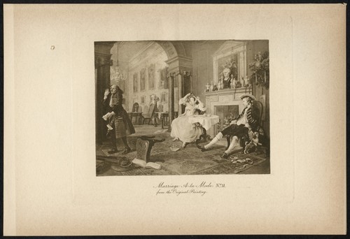 Hogarth MARRIAGE A-LA-MODE 2 Tete a Tete 1891 impresión artística vintage - Imagen 3 de 3